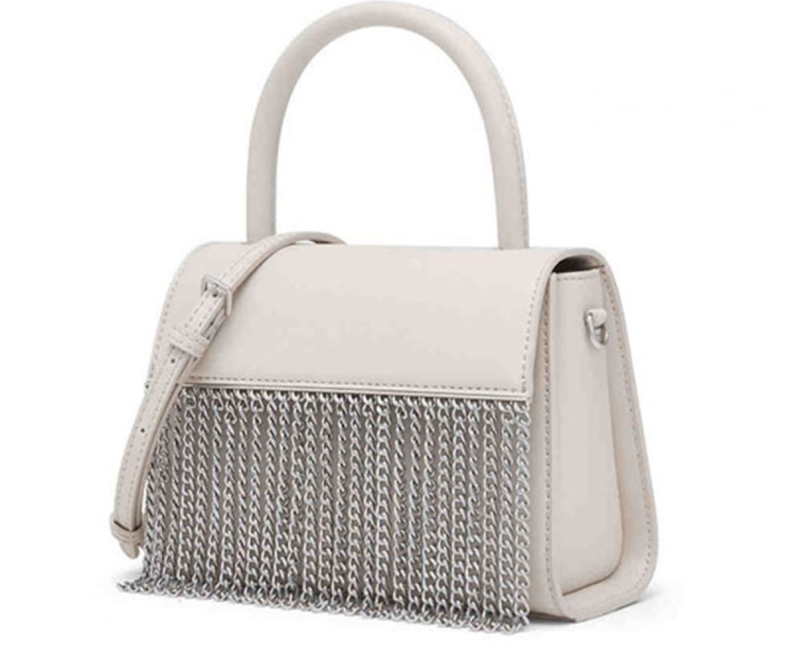 金属流苏饰手提单肩包